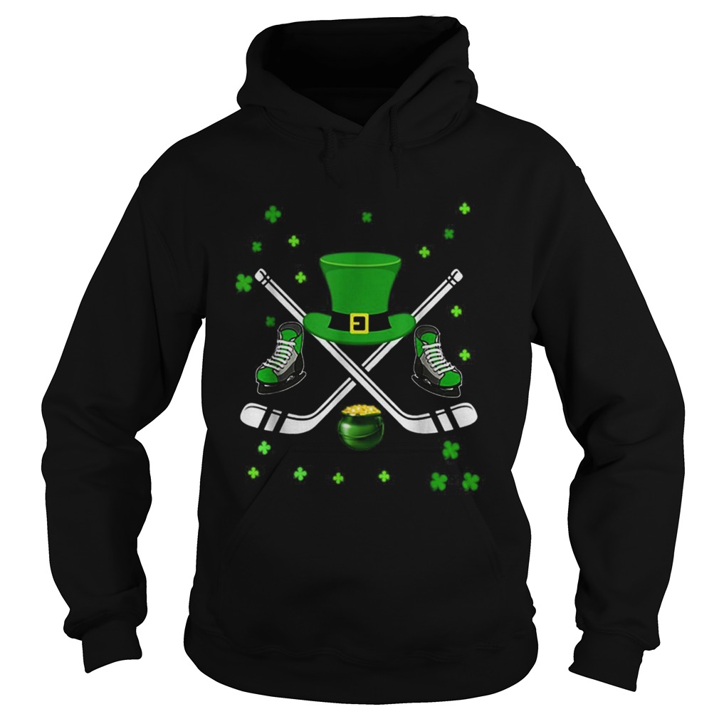 Hockey Hat Leprechaun St Patricks Day Boys Men Catcher Hoodie