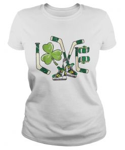 Ice Hockey Love St Patricks Day Cute Gift Goalie Clover Boys  Classic Ladies