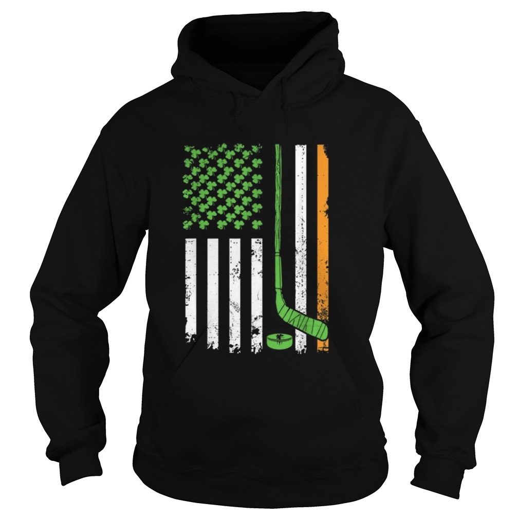 Irish American Hockey Flag Hockey St Patricks Hoodie