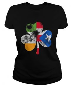 Irish Puerto Rican Shamrock Puerto Rico Flag St Patricks Day  Classic Ladies