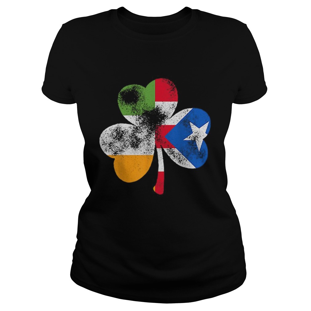 Irish Puerto Rican Shamrock Puerto Rico Flag St Patricks Day Classic Ladies