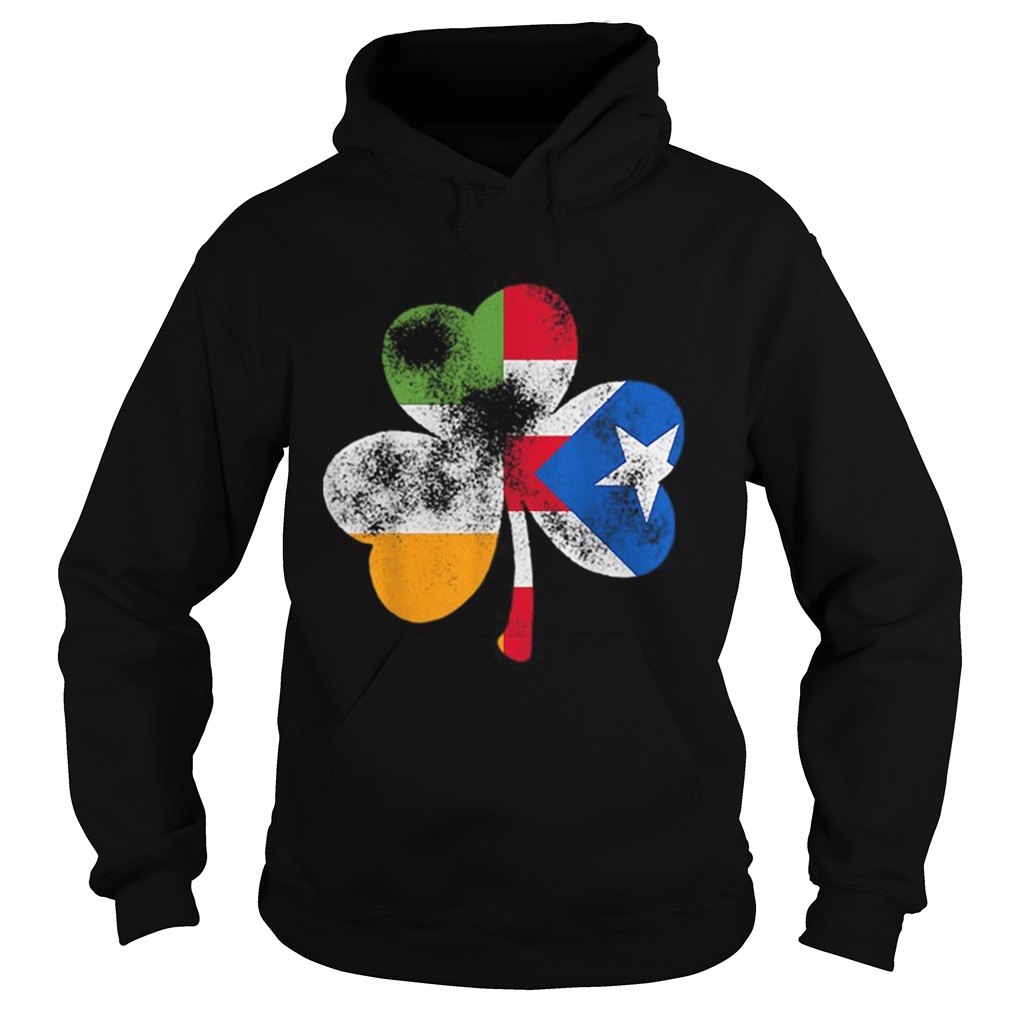 Irish Puerto Rican Shamrock Puerto Rico Flag St Patricks Day Hoodie