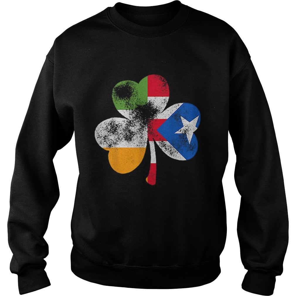 Irish Puerto Rican Shamrock Puerto Rico Flag St Patricks Day Sweatshirt