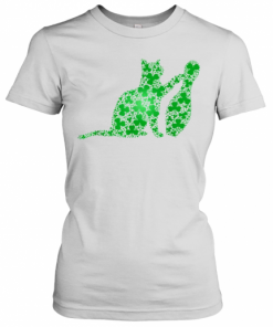 Irish Shamrock Cat Play Bowling Saint St.Patrick'S T-Shirt Classic Women's T-shirt