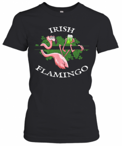 Lazy Irish Flamingo Shamrock Beer Mug St Pattys Day T-Shirt Classic Women's T-shirt