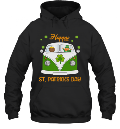 Leprechaun Gold Pot Hippie Car Funny St Patrick'S Day T-Shirt Unisex Hoodie