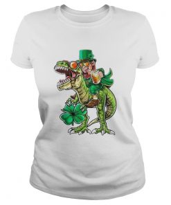 Leprechaun T Rex Dinosaur Beer Drinking St Patricks Day  Classic Ladies