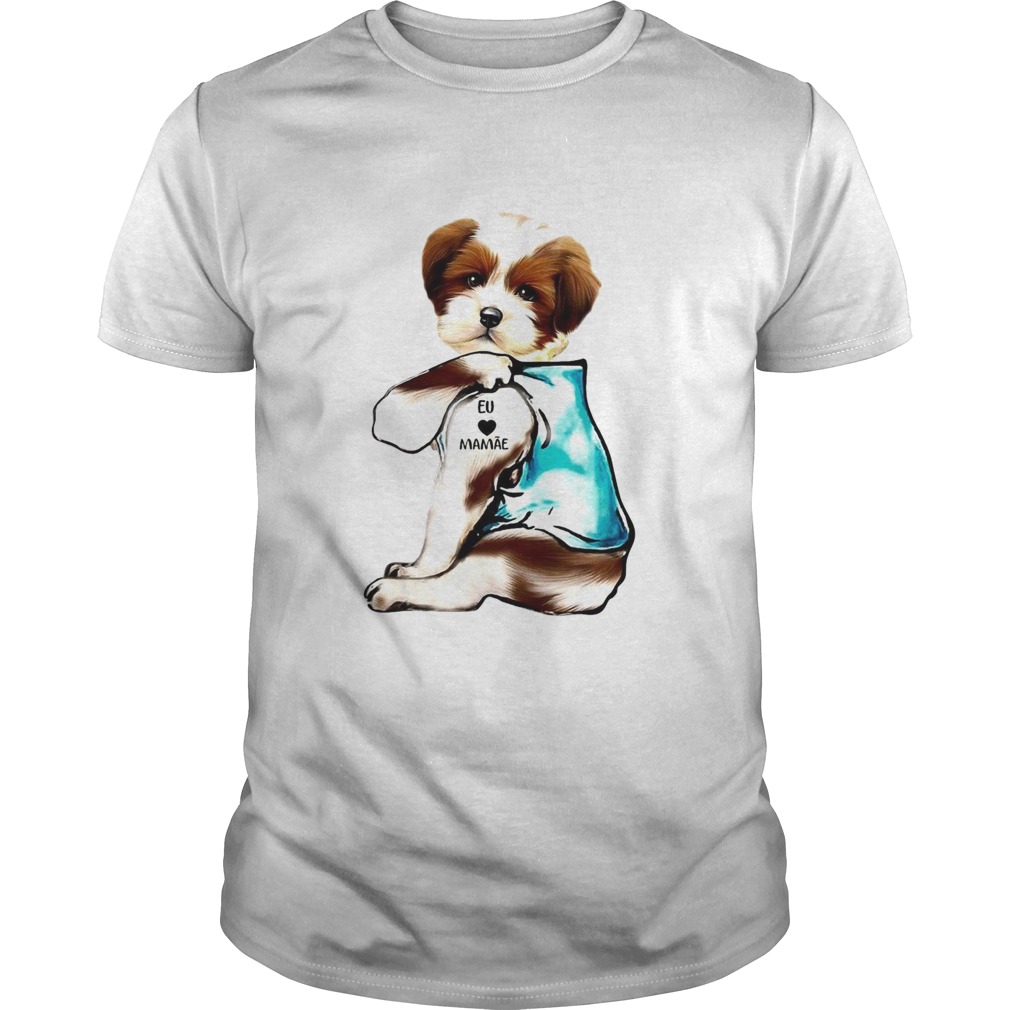 Lowchen Dog Eu love mamae tattoo shirt