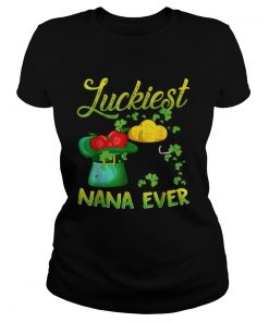 Luckiest Nana Ever Saint Patricks Day Grandma  Classic Ladies