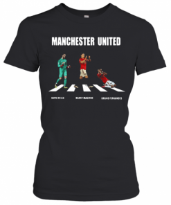 Manchester United Player Abbey Road David Degea Bruno Fernandes T-Shirt Classic Women's T-shirt