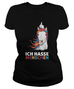 Middle Finger Unicorn Ich Hasse Menschen  Classic Ladies