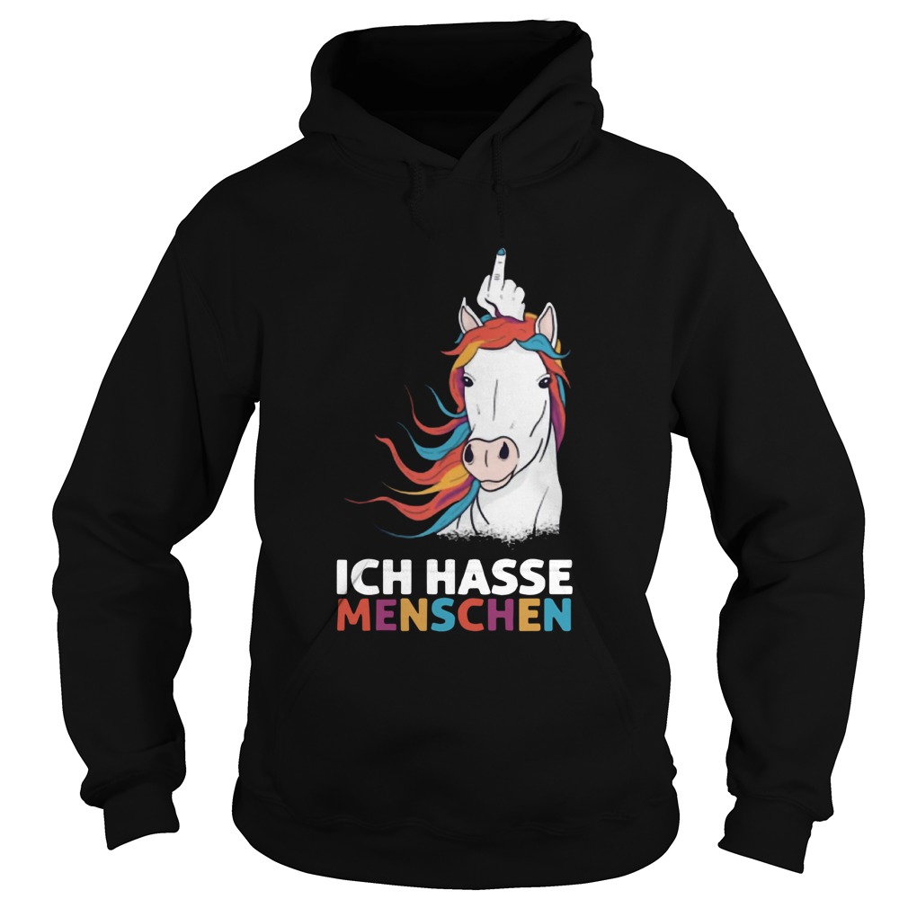 Middle Finger Unicorn Ich Hasse Menschen Hoodie