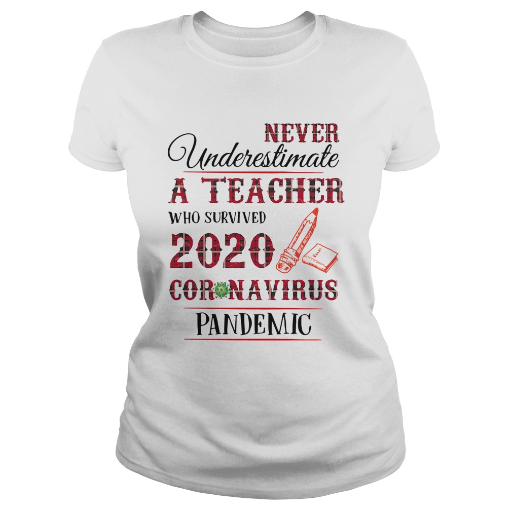 Never Underestimate A Teacher Who Survived 2020 Coronavirus Pandemic Classic Ladies