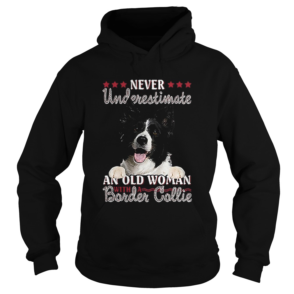 Never Underestimate An Old Woman With A Border Collie Hoodie