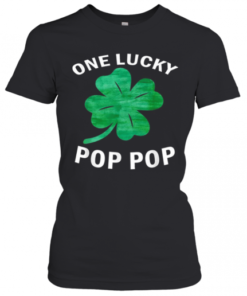 One Lucky Pop Pop Vintage St Patrick Day T-Shirt Classic Women's T-shirt