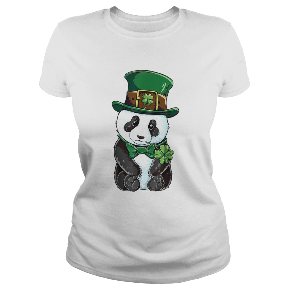 Panda Leprechaun St Patricks Day Boys Kids Girls Shamrock Classic Ladies