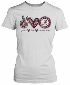 Peace Love Alabama Crimson Tide Logo T-Shirt Classic Women's T-shirt