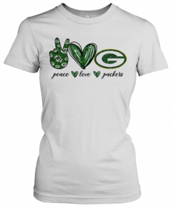 Peace Love Green Bay Packers Logo T-Shirt Classic Women's T-shirt