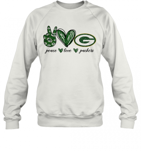 Peace Love Green Bay Packers Logo T-Shirt Unisex Sweatshirt