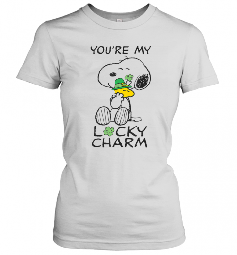 Peanuts St. Patrick'S Snoopy Lucky Charm Clover T-Shirt Classic Women's T-shirt