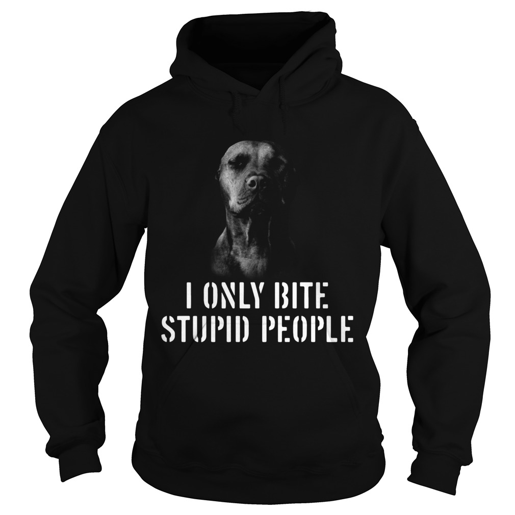 Pitbull I Only Bite Stupid People Hoodie