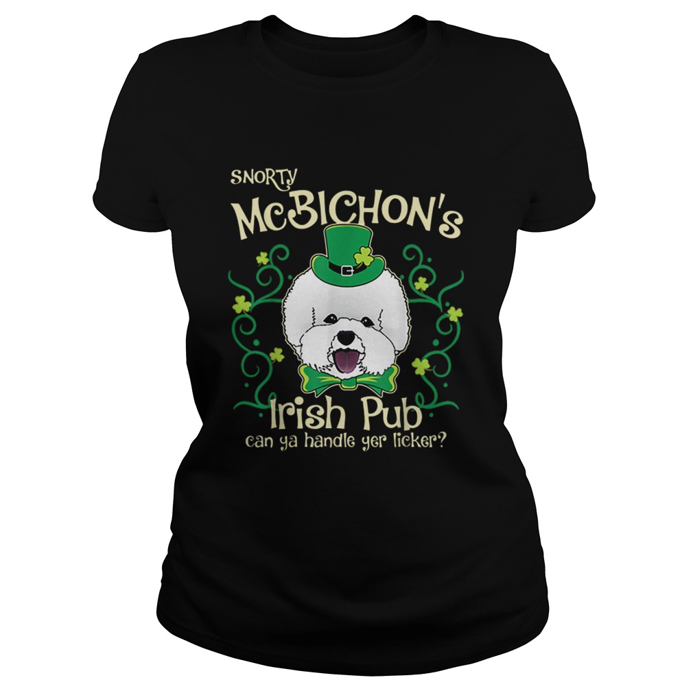 Pretty Bichon Frise Dog Gifts St Patricks Day Classic Ladies