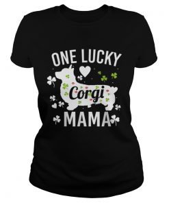 Pretty Funny Corgi Mom Mama St Patricks Day  Classic Ladies