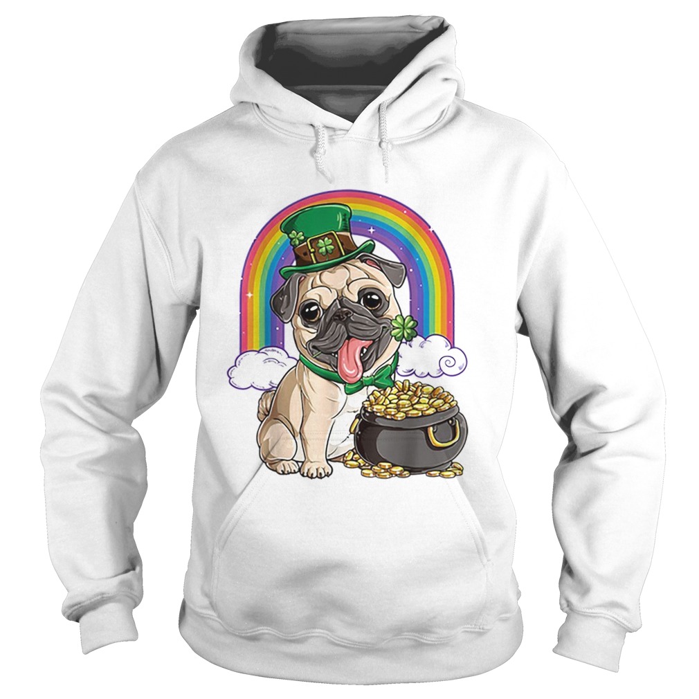 Pretty Pug St Patricks Day Boys Kids Men Leprechaun Dog Lover Gift Hoodie