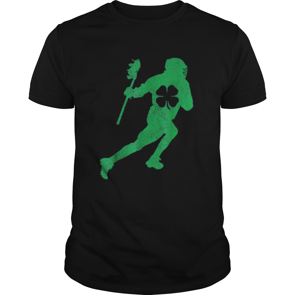 Pretty St Patricks Day Green Shamrock Lacrosse Irish Men Boys shirt