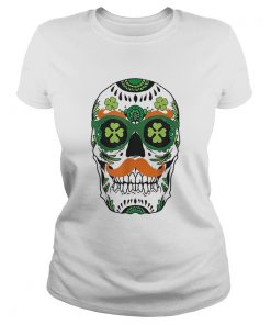 Pretty Sugar Skull St Patricks Day St Pat Day Skeleton  Classic Ladies