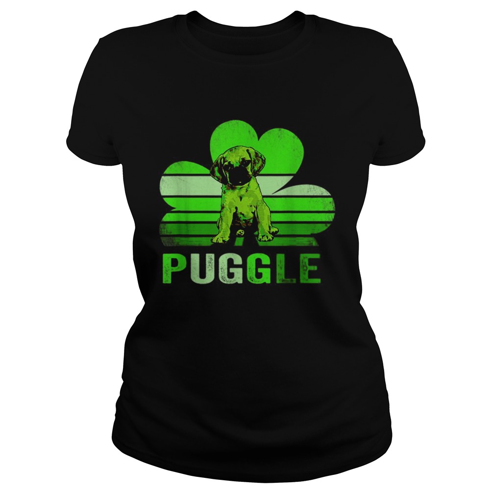 Puggle shamrock St Patricks day Classic Ladies