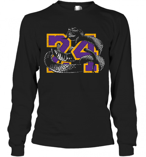 RIP 24 Kobe Bryant The Black Mamba Snake T-Shirt Long Sleeved T-shirt 