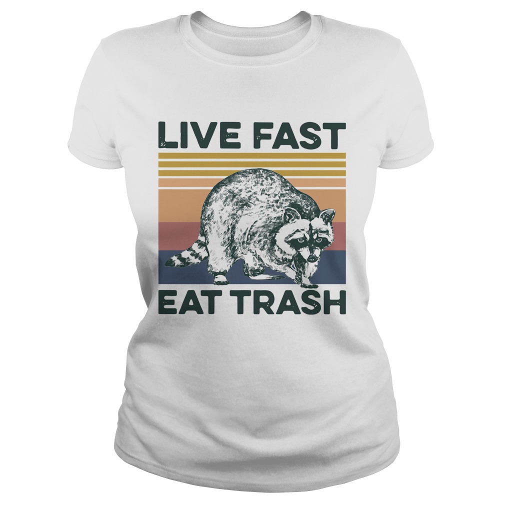 Raccoon Life Fast Eat Trash Vintage Classic Ladies