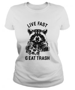 Raccoon Live Fast Eat Trash  Classic Ladies