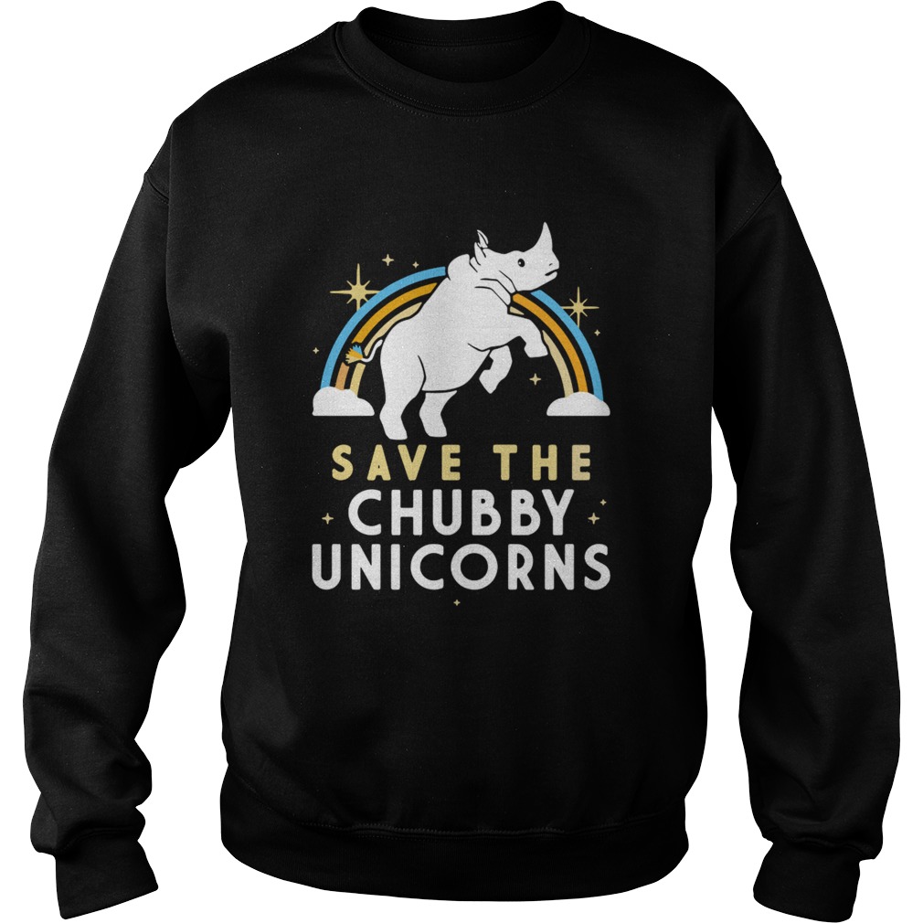 Rainbow Save The Chubby Unicorns Sweatshirt