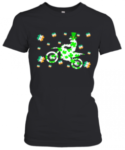 Shamrock Dirt Bike Ireland Flag St Patrick'S Day Biker T-Shirt Classic Women's T-shirt