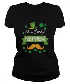 ShamrocksBearded Face One Lucky Nephew Saint Patrick Day  Classic Ladies