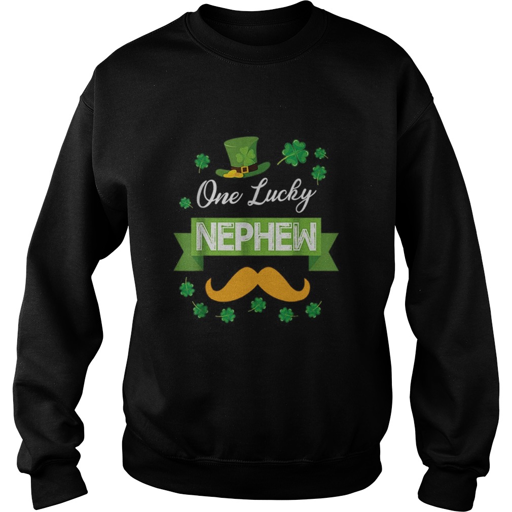 ShamrocksBearded Face One Lucky Nephew Saint Patrick Day Sweatshirt