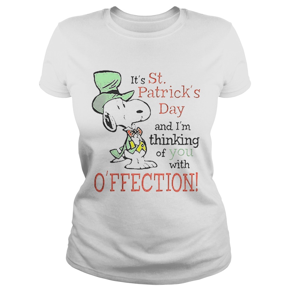 Snoopy Its St Patricks Day and Im thinking of you with affection Classic Ladies