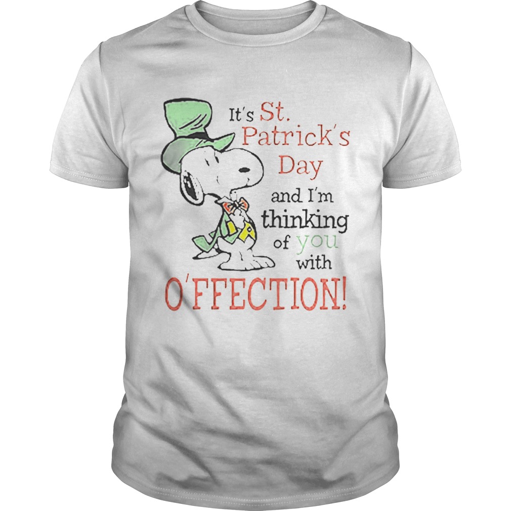 Snoopy Its St Patricks Day and Im thinking of you with affection shirt