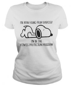 Snoopy Ive been hiding from exercise Im in the fitness protection program  Classic Ladies