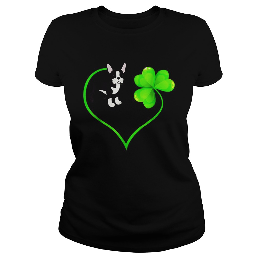 St Patricks Day Boston Terrier Dog Mom Dad Shamrock Kids Classic Ladies