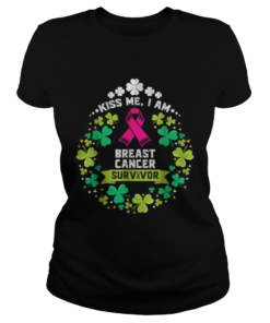 St Patricks Day Breast Cancer Awareness Support Ribbon  Classic Ladies