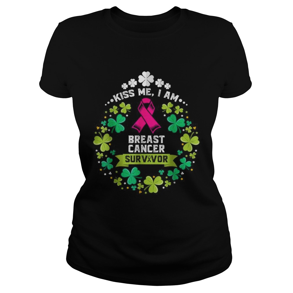 St Patricks Day Breast Cancer Awareness Support Ribbon Classic Ladies