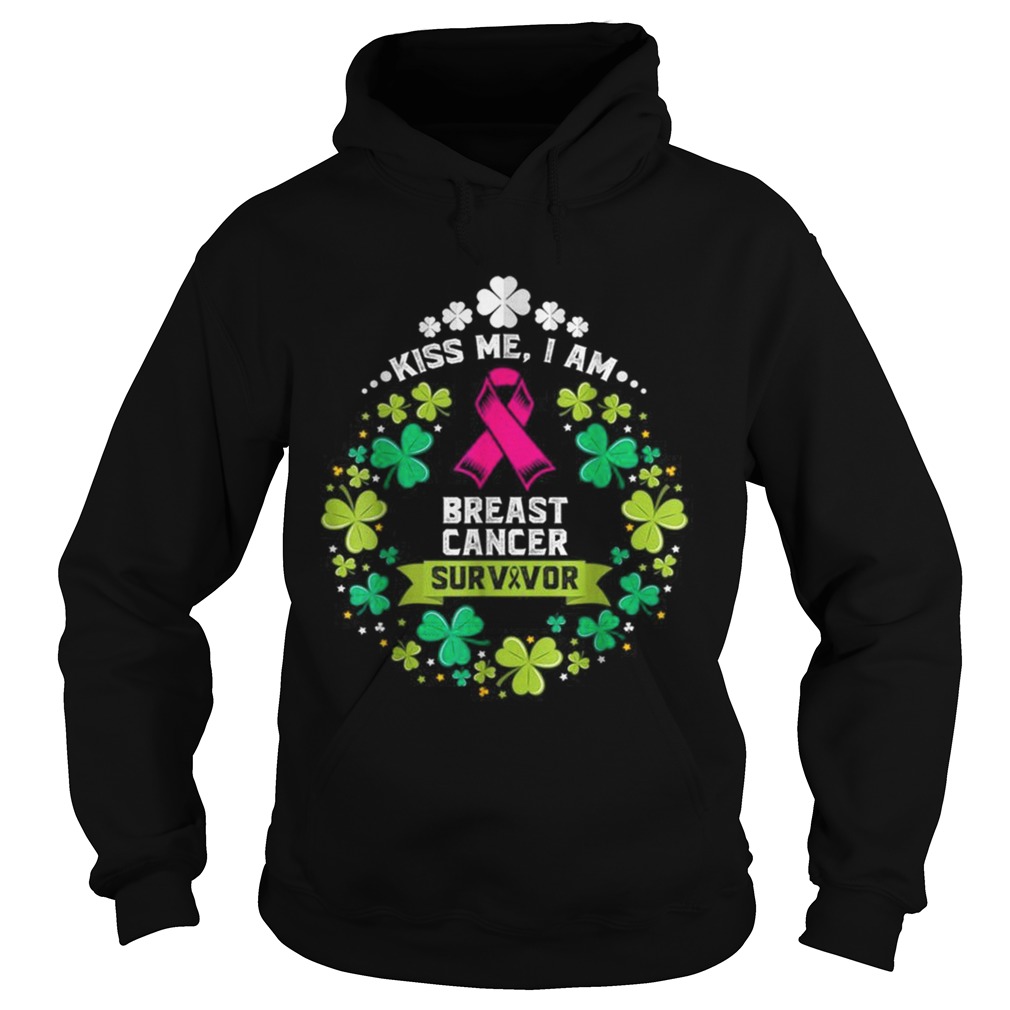 St Patricks Day Breast Cancer Awareness Support Ribbon Hoodie