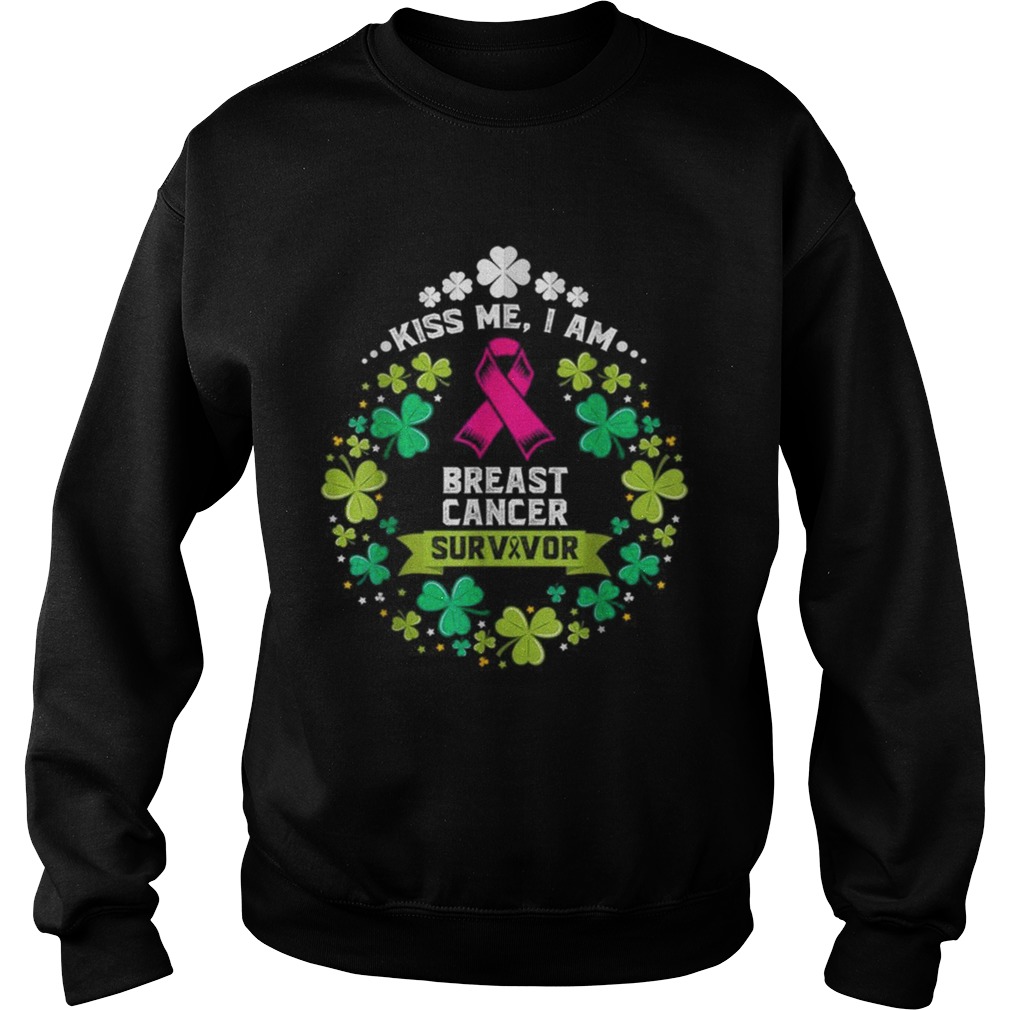 St Patricks Day Breast Cancer Awareness Support Ribbon Sweatshirt