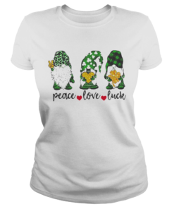 St Patricks Day Gnome peace love luck  Classic Ladies