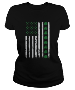 St Patricks Day IRISH AMERICAN Shamrock Flag  Classic Ladies