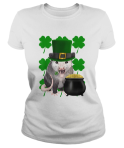 St Patricks Day Possum With Clovers  Classic Ladies