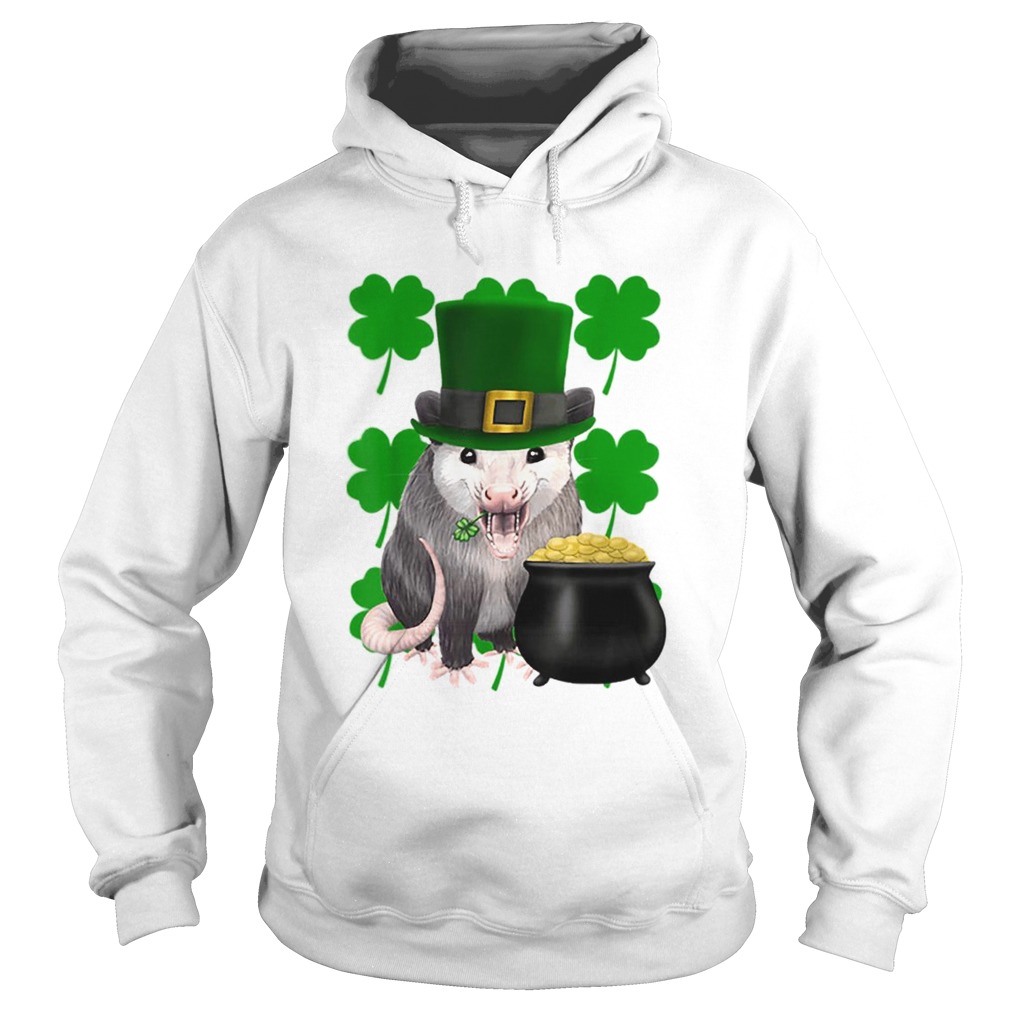 St Patricks Day Possum With Clovers Hoodie